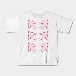 Pink modern planes | Cabin Crew Series Kids T-Shirt